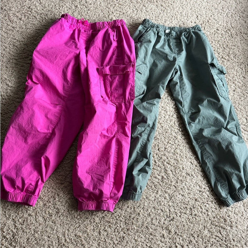 GAP Kids Cargo Joggers in Hot Pink & Sage